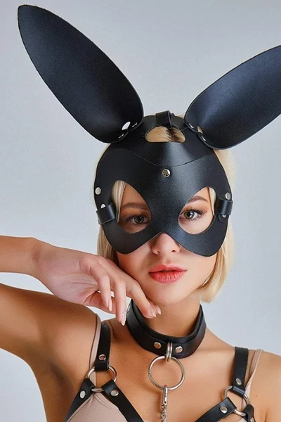 Tavşan Maskeli Fantezi Deri Harness MissisX 2033