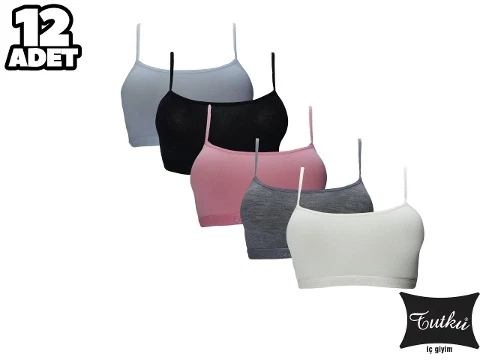 Kız Çocuk Elestan Alıştırma Sütyen 12'li Tutku 0844