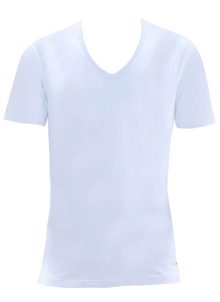 V Yaka Erkek Tshirt Tender Cotton Beyaz BlackSpade 9239
