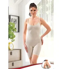 Liza (Layza) 1 Beden Küçülten İz Yapmaz Paçalı Boy Sütyenli Korse Layza 15009