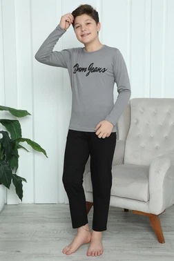 Akbeniz Penye Erkek Çocuk Uzun Kollu Pijama Takım Akbeniz 20416