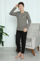Vizon Erkek Çocuk Penye Pijama Takım Akbeniz 20418 Vizon görsel 8