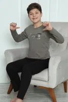 Vizon Erkek Çocuk Penye Pijama Takım Akbeniz 20418 Vizon görsel 9