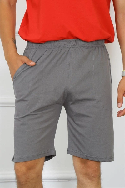 Lastikli Cepli Cotton Erkek Şort Akbeniz 27484