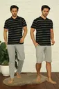 3Lü V Yaka Erkek Pijama Takım Akbeniz 6822
