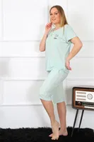 Kapri Büyük Beden Yeşil Kadın Pijama Takım Akbeniz 202193 Su Yeşili farklı açı