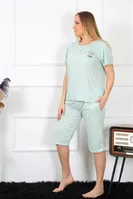 Kapri Büyük Beden Yeşil Kadın Pijama Takım Akbeniz 202193 Su Yeşili görsel 4