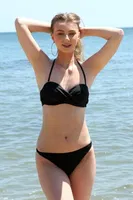 Akbeniz Kadın Dönmeli Straplez Siyah Bikini 35002 Siyah