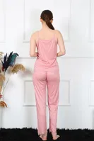 İnce Askılı Somon Kadın Pijama Takımı Akbeniz 4136 Somon görsel 4