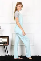 Yeşil Kolu Dantelli Penye Kadın Pijama Takım Akbeniz 4151 Su Yeşili görsel 7