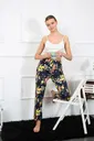 Pamuklu Çiçek Desenli Tek Alt Kadın Pijama Akbeniz 27463