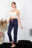 Beli Lastikli Kadın Pamuklu Alt Pijama Akbeniz 27468 Lacivert