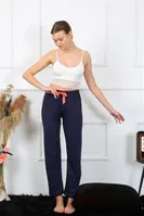 Beli Lastikli Kadın Pamuklu Alt Pijama Akbeniz 27468 Lacivert farklı açı