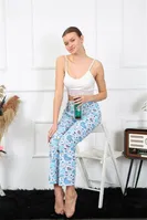Kalpli Mavi Kadın Pamuklu Tek Alt Pijama Akbeniz 27469 Mavi farklı açı