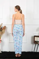 Kalpli Mavi Kadın Pamuklu Tek Alt Pijama Akbeniz 27469 Mavi görsel 5