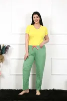 Büyük Beden Yeşil Kadın Tek Alt Pijama Akbeniz 27473 Yeşil