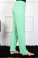 Beli Lastikli Kadın Pamuklu Tek Alt Pijama Akbeniz 27496 Fıstık Yeşili görsel 7