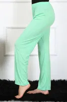 Beli Lastikli Kadın Pamuklu Tek Alt Pijama Akbeniz 27496 Fıstık Yeşili görsel 8