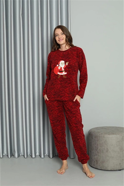 Noel Baba Polar Sevgili Kombini Kadın Pijama Takımı Akbeniz 50125