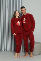 Noel Baba Polar Sevgili Kombini Kadın Pijama Takımı Akbeniz 50125 Kırmızı farklı açı