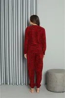 Noel Baba Polar Sevgili Kombini Kadın Pijama Takımı Akbeniz 50125 Kırmızı görsel 5
