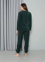 Yuvarlak Yaka Welsoft Polar Uzun Kollu Pijama Takımı Akbeniz 8516 görsel 6