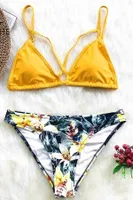 Çapraz İpli Üçgen Sarı Bikini Üstü Angelsin 4213 Sarı görsel 5