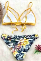 Çapraz İpli Üçgen Sarı Bikini Üstü Angelsin 4213 Sarı görsel 6