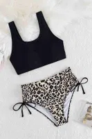 Kalın Askılı Bikini Tankini Üstü Siyah Angelsin 43149 Siyah detay görünüm
