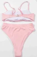 Straplez Kesim Bikini Üstü Pembe Angelsin 3807 Pembe görsel 5
