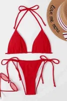 Angelsin Brezilya Model Bağlamalı Bikini Altı Kırmızı MS41659 Kırmızı detay görünüm