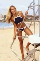 Yanları Şeritli Özel Tasarım Bikini Altı Angelsin 4276 Lacivert farklı açı