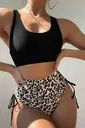 Leopar Yanlardan Büzgü Ayarlama Detaylı Bikini Altı Angelsin 43148