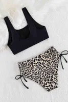 Leopar Yanlardan Büzgü Ayarlama Detaylı Bikini Altı Angelsin 43148 Çok Renkli farklı açı