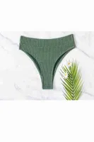Özel Kumaş Yüksel Bel Bikini Altı Yeşil Angelsin MS41778 Yeşil görsel 5