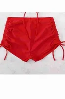 Büzgü Detaylı Yüksek Bel Bikini Altı Kırmızı Angelsin 43188 Kırmızı detay görünüm