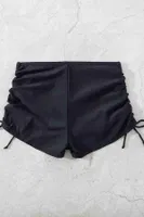 Angelsin Özel tasarım Büzgü Detaylı Bikini Altı Siyah Siyah detay görünüm