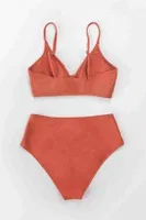 Angelsin Özel Tasarım Önden Çarpraz Bikini Üstü Kırmızı MS42009 Kırmızı görsel 4