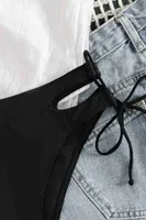 Pencereli Yandan Bağlamalı Bikini Altı Angelsin 41798 Siyah farklı açı