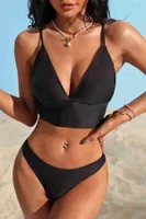 Astarlı Düz Bikini Altı Siyah Angelsin 4183 Siyah
