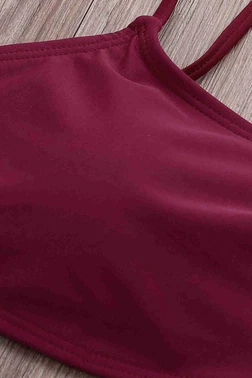 Angelsin Boş Kap Kadın Bikini Takım Bordo Angelsin 4254 - Alternatif Görünüm