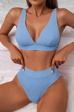 Angelsin Angelsin Şık Bikini Üstü Mavi - Alternatif Görünüm
