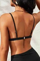 Göğüs Pencereli Bikini Üstü Angelsin MS43599 Siyah detay görünüm