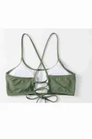 Sırt Bağlamalı Bikini Üstü Angelsin 42289 Yeşil farklı açı