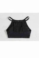 Crop Tankini Bikini Üstü Siyah Angelsin 43239 Siyah görsel 5
