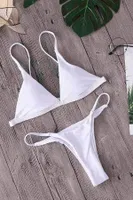 Üçgen Ayar Askılı Bikini Üstü Beyaz Angelsin 3998 Beyaz farklı açı