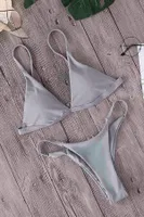 Ayar Askılı Üçgen Bikini Üstü Gri Angelsin 4000 Gri detay görünüm