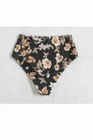 Angelsin Yüksek Bel Baskılı Bikini Altı MS43238-Siyah Siyah görsel 5