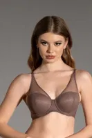 Balenli Desteksiz Fileli Sütyen New Bra 3024 Kahverengi detay görünüm