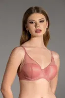 Balenli Desteksiz Fileli Sütyen New Bra 3024 Gül Kurusu görsel 5